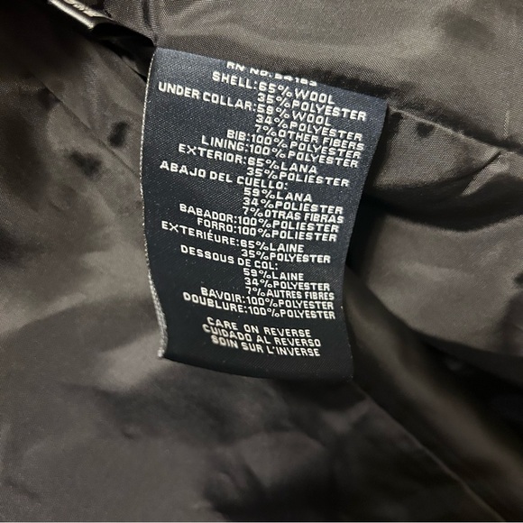 NWT Tommy Hilfiger Wool Blend Button Down Long Coat Black Women’s Small - Picture 7 of 9